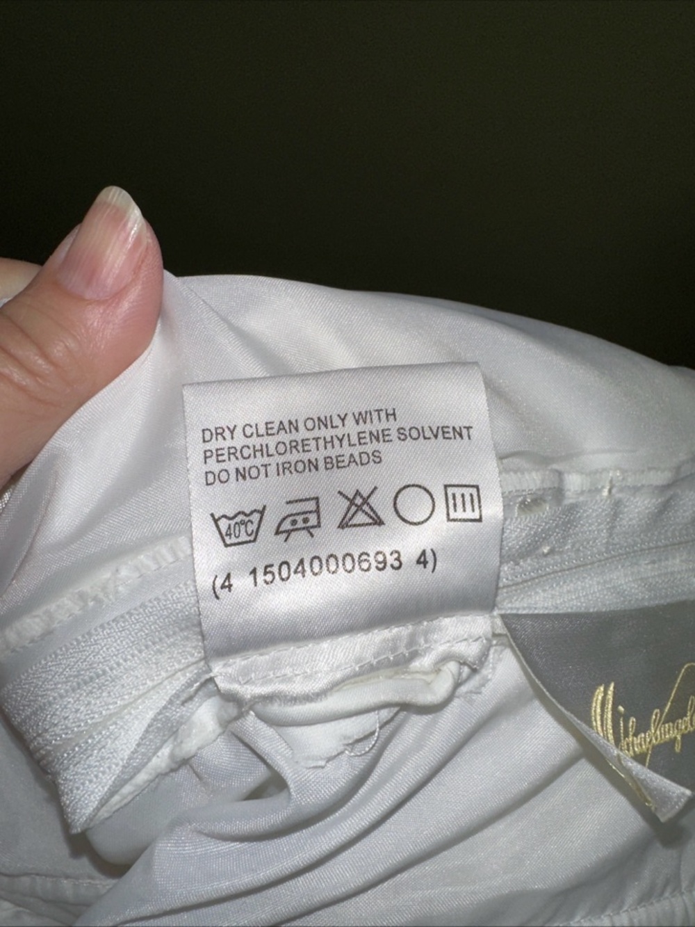 David's Bridal Strapless White A-Line Satin Wedding Dress - Picture 8 of 9